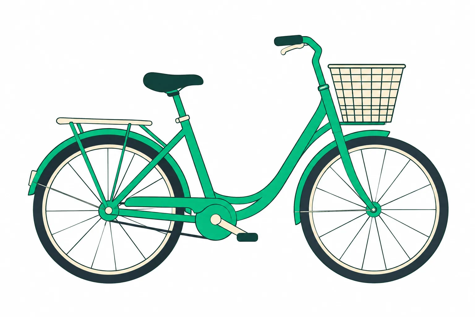 Illustration of a city bicycle